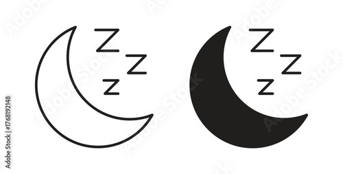 Zzz icon concept. Logo symbol for web and mobile. Pixel Perfect.