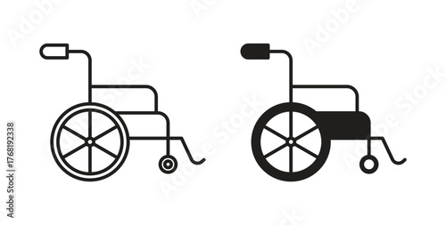 Wheelchair icon concept. Logo symbol for web and mobile. Pixel Perfect.