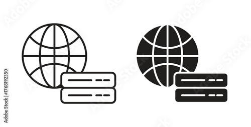 Web server icon concept. Logo symbol for web and mobile. Pixel Perfect.
