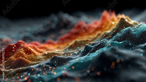 Explore the dynamic flow of data with this modern abstract design, perfect for tech startups and innovative companies seeking a visually stunning backdrop for their brand story