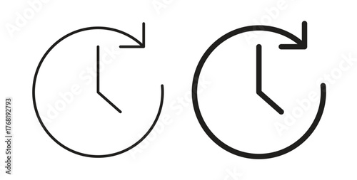 Time icon concept. Logo symbol for web and mobile. Pixel Perfect.