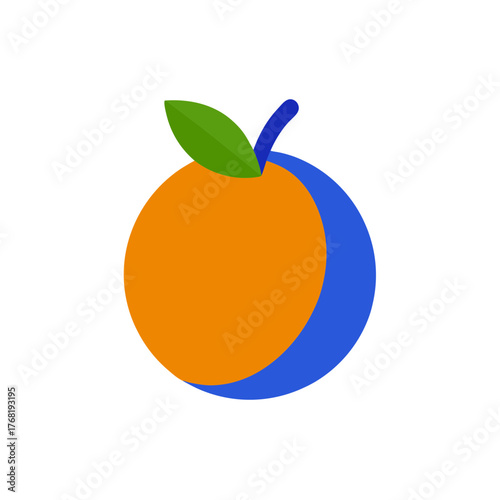 Orange fruit icon on transparent background