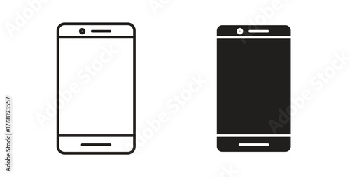 Smartphone icon concept. Logo symbol for web and mobile. Pixel Perfect.