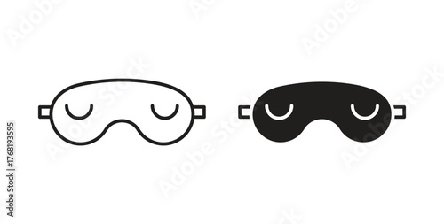 Sleeping mask icon concept. Logo symbol for web and mobile. Pixel Perfect.