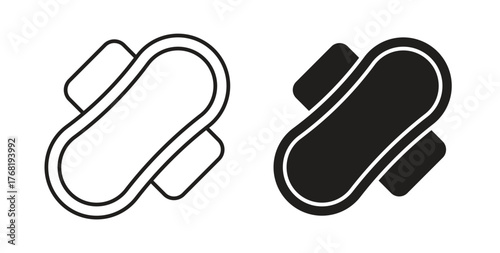 Sanitary pad icon concept. Logo symbol for web and mobile. Pixel Perfect.