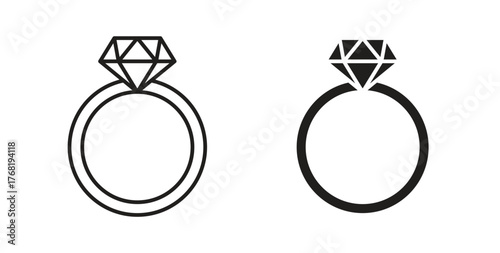 Ring icon concept. Logo symbol for web and mobile. Pixel Perfect.