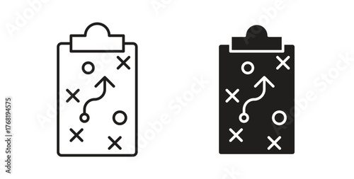 Planning icon concept. Logo symbol for web and mobile. Pixel Perfect.