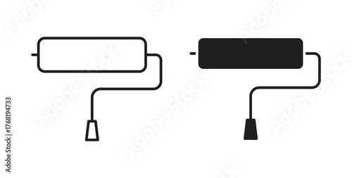 Paint roller icon concept. Logo symbol for web and mobile. Pixel Perfect.
