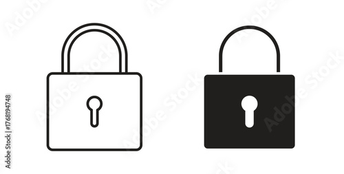 Padlock icon concept. Logo symbol for web and mobile. Pixel Perfect.