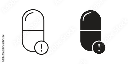 Overdose icon concept. Logo symbol for web and mobile. Pixel Perfect.