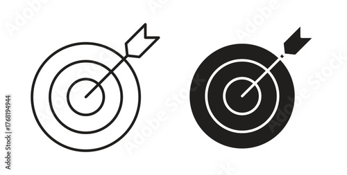 Objectives icon concept. Logo symbol for web and mobile. Pixel Perfect.