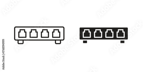 Network switch icon concept. Logo symbol for web and mobile. Pixel Perfect.