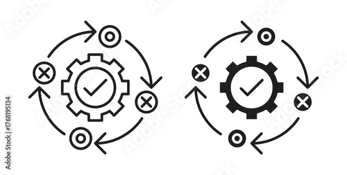 Methodology icon concept. Logo symbol for web and mobile. Pixel Perfect.