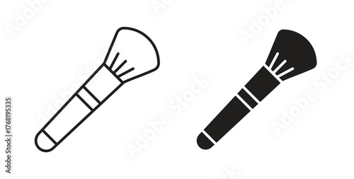 Makeup brush icon concept. Logo symbol for web and mobile. Pixel Perfect.