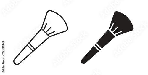 Makeup brush icon concept. Logo symbol for web and mobile. Pixel Perfect.