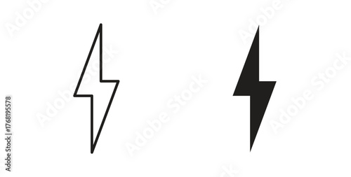 Lightning icon concept. Logo symbol for web and mobile. Pixel Perfect.