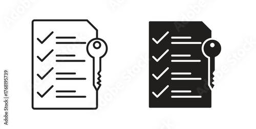 Key takeaway icon concept. Logo symbol for web and mobile. Pixel Perfect.