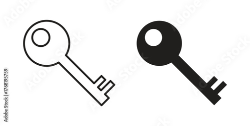 key icon concept. Logo symbol for web and mobile. Pixel Perfect.