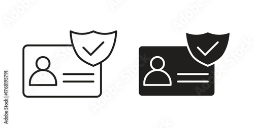 KYC icon concept. Logo symbol for web and mobile. Pixel Perfect.