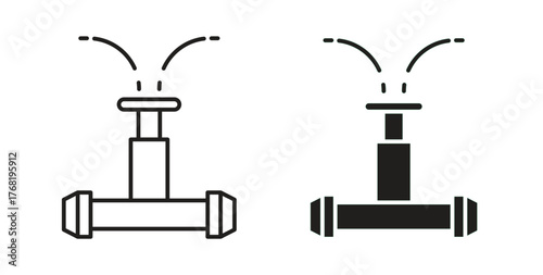 Irrigation icon concept. Logo symbol for web and mobile. Pixel Perfect.