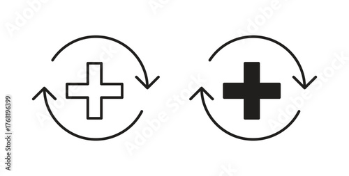 Health recovery icon concept. Logo symbol for web and mobile. Pixel Perfect.