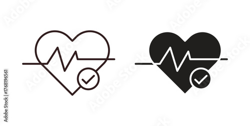 Good health icon concept. Logo symbol for web and mobile. Pixel Perfect.