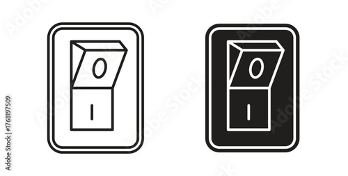 Electric switch icon concept. Logo symbol for web and mobile. Pixel Perfect.