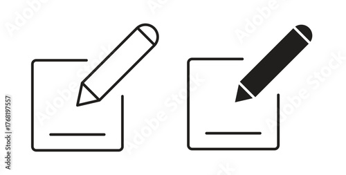 Edit text icon concept. Logo symbol for web and mobile. Pixel Perfect.