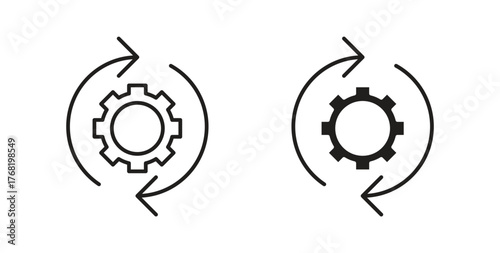 Continuous changes icon concept. Logo symbol for web and mobile. Pixel Perfect.