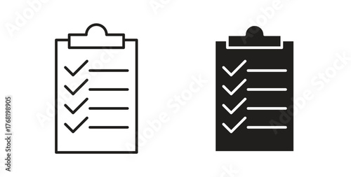 Check list icon concept. Logo symbol for web and mobile. Pixel Perfect.