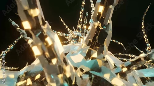 abstract glowing neural network synapses brain activity