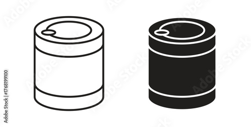 Canned food icon concept. Logo symbol for web and mobile. Pixel Perfect.