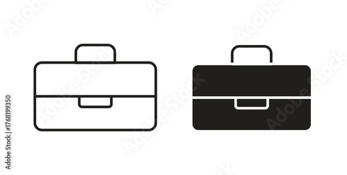 Briefcase icon concept. Logo symbol for web and mobile. Pixel Perfect.