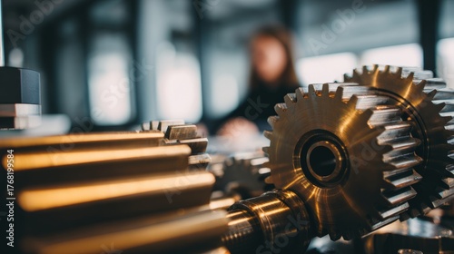 A macroscopic view of the gear set is presented.  Highlight the concept of teamwork