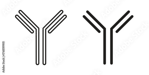 Antibody icon concept. Logo symbol for web and mobile. Pixel Perfect.