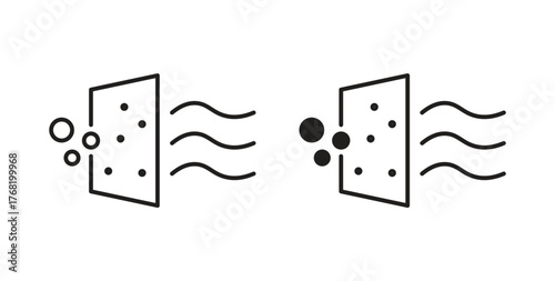 Air purification icon concept. Logo symbol for web and mobile. Pixel Perfect.