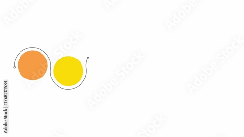 animated video of business infographics  multicolor and white rectangle shape 6 steps for workflow, presentation, 4k animation