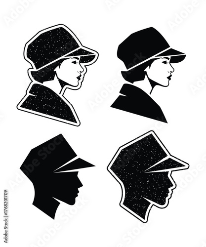 Fashion Lady Silhouette Vector Art.