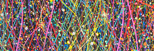 Colorful abstract background art painting with brush strokes and splashes,design modren art