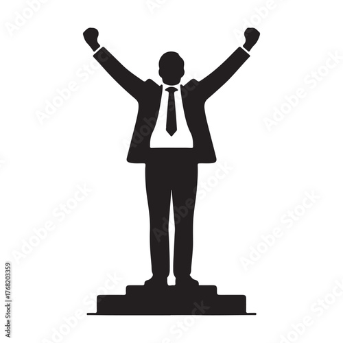 Winner man Silhouette