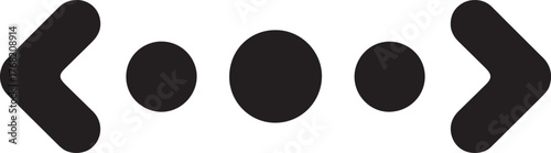 Left Right Navigation Dots Icon Symbol Minimalist Graphic Interface Controls