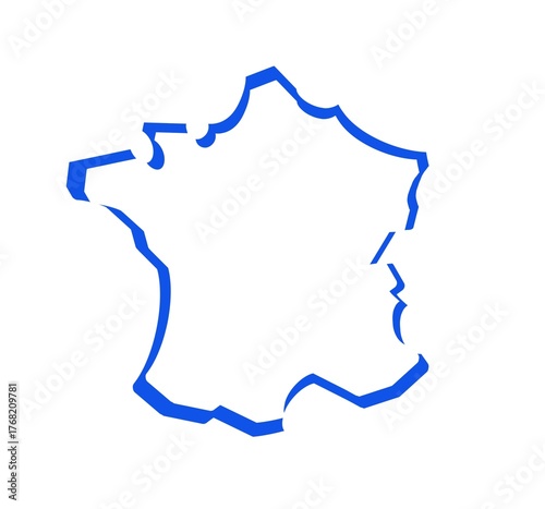 map of france flag , french country illustration 