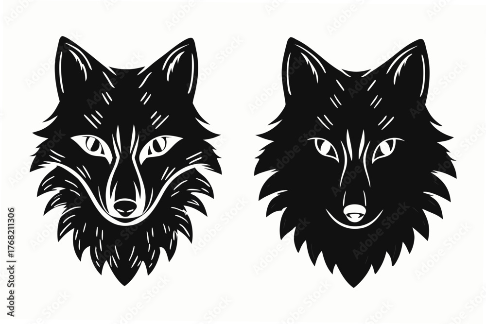 Fototapeta premium wolf head vector illustration