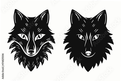wolf head vector illustration