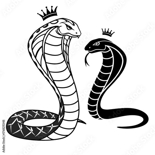 vector illustration of cartoon snake