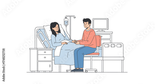 A female patient sitting in a dentist's chair with a male dentist in a modern dental office with minimalistic decor.