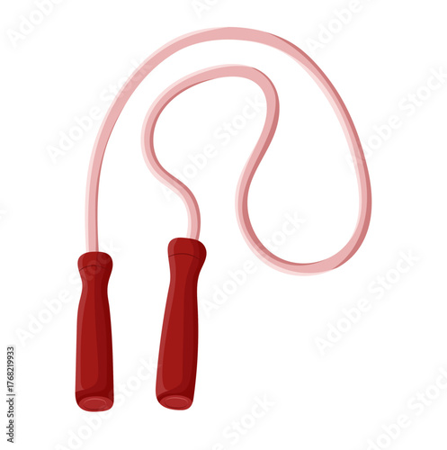 Pink Jump Rope or Skipping Rope Illustration Isolated on White Background