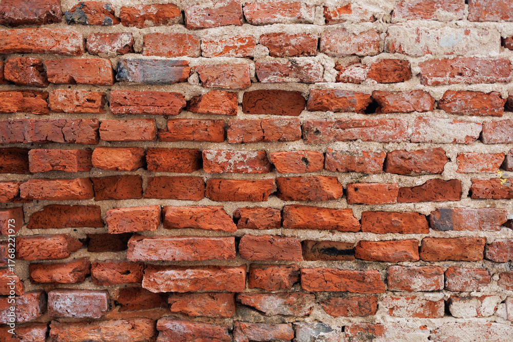 Fototapeta premium old grunge ruin brick wall outdoor architecture construction pattern texture for background