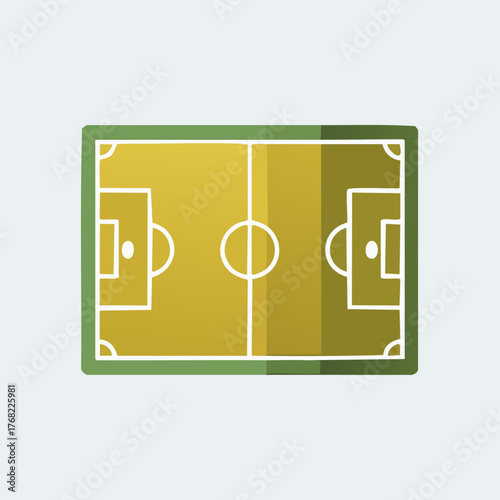 Vector illustration of a football pitch layout.