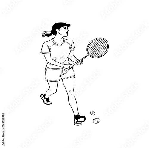 tennis player vector illustration